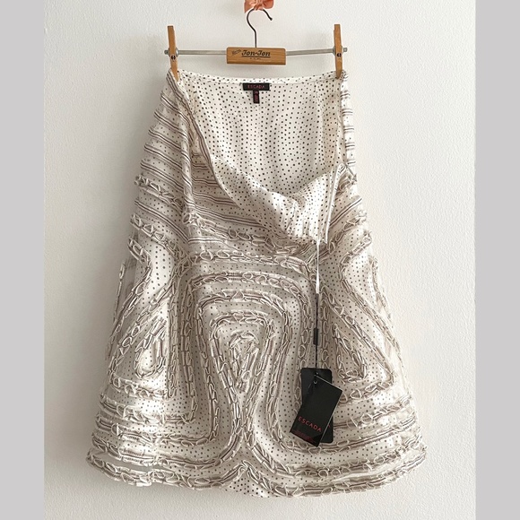 NWT ESCADA Skirt -Tulle & Silk Two layers skirt 38 - Picture 4 of 16